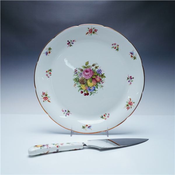 Coalport Bone China Cake Plate and Server Set