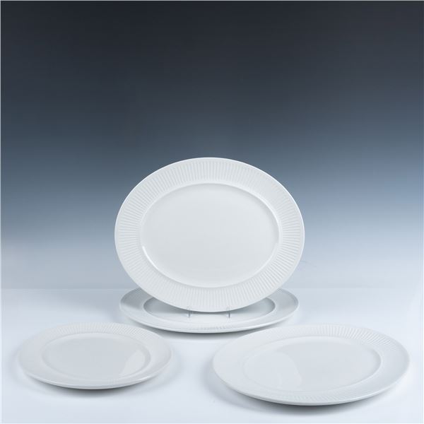 4pc Johnson Brothers Ironstone Serving Platters, Athena