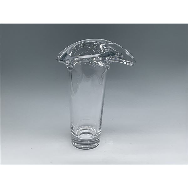 Clear Glass Flared Vase