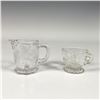Image 1 : 2pc Glass Creamer and Teacup