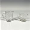 Image 2 : 2pc Glass Creamer and Teacup