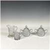 Image 1 : 4pc Glass Creamers and Sugar Bowls with Lids