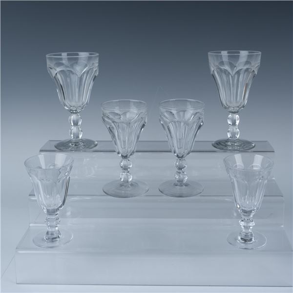 6pc Cut Glass Water Goblets