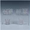 Image 1 : 6pc Pattern Glass Toothpick Holders, Tulip Shaped
