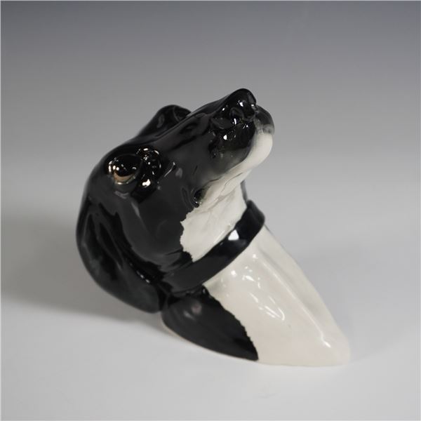 Royal Staffordshire Bone China Dog Figurine, Black and White