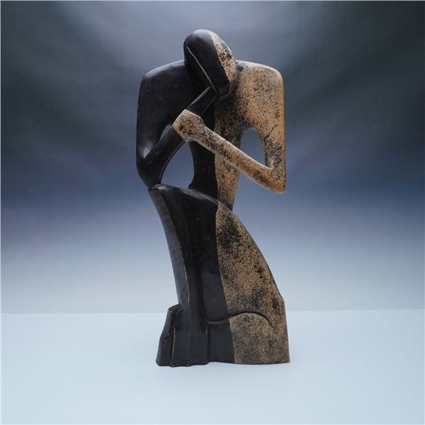 Abstract Carved Wood Sculpture