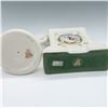 Image 3 : 2pc Belleek Harp and Clock Figurines