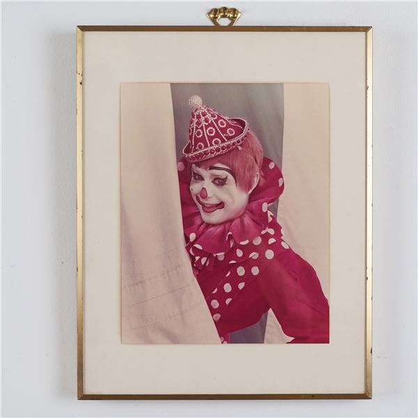 Burnes of Boston Framed Clown Photograph