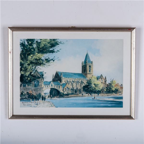 Colin Gibson (1907-1998) Dublin Cathedral Color Print