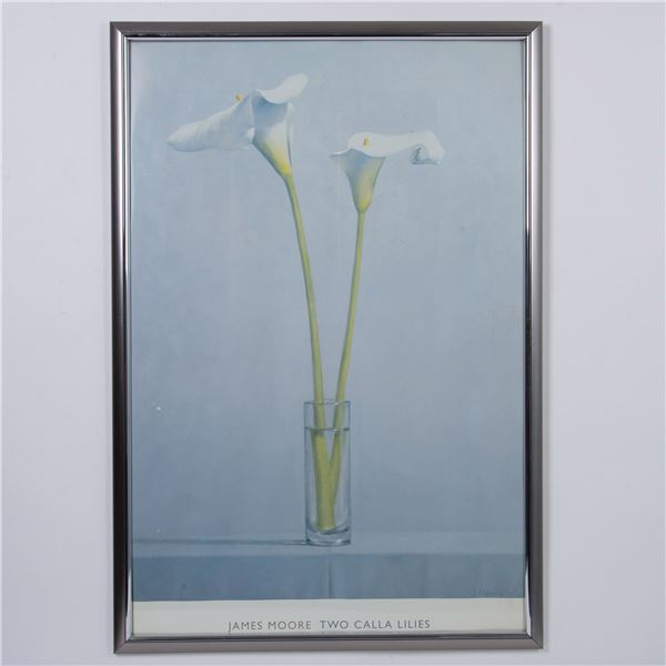 James Moore (Aft.) Offset on Paper, Two Calla Lilies