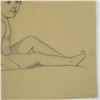Image 3 : Original Graphite Drawing on Paper, Nude of a Sitting Girl