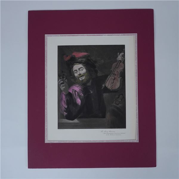 The Merry Musician Photogravure After Gerard van Honthorst