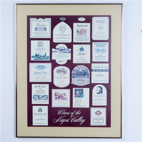 J. Michael Orr (Aft.) Wines of the Napa Valley Framed Poster
