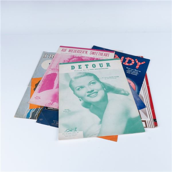 9pc Set Of Vintage Songstress Sheet Music