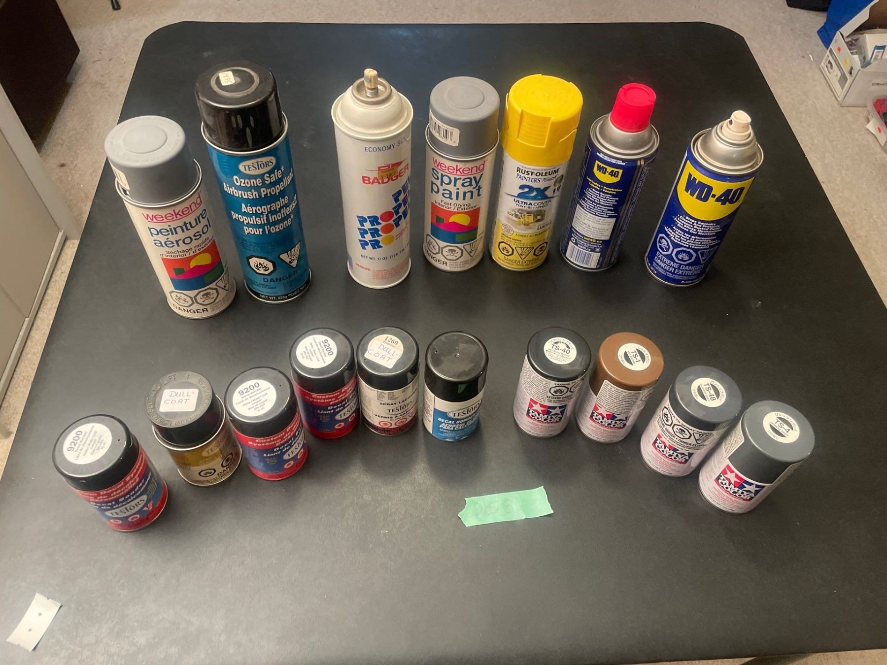 Testors Modelling Tools Spray Paint, WD 40, Tamiya and TEstors Model Spray Paint. Exacto ...