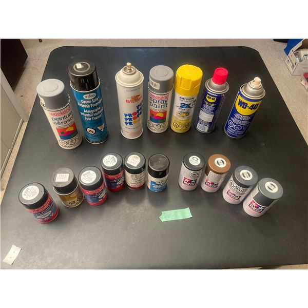 Spray Paint, WD 40, Tamiya and TEstors Model Spray Paint. Exacto modelling tools, Fuses.