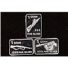 Image 1 : 3-1 GRAM .999 FINE SILVER PF WEAPON THEMED INGOTS