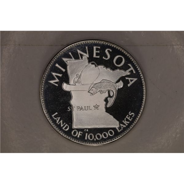 .51 OZ. PF STERLING SILVER MINNESOTA STATE ROUND