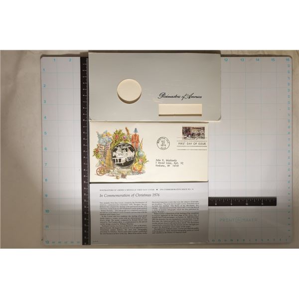 FRANKLIN MINT STERLING SILVER 1ST DAY ISSUE ROUND