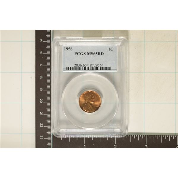 1956 LINCOLN WHEAT CENT PCGS MS65RD