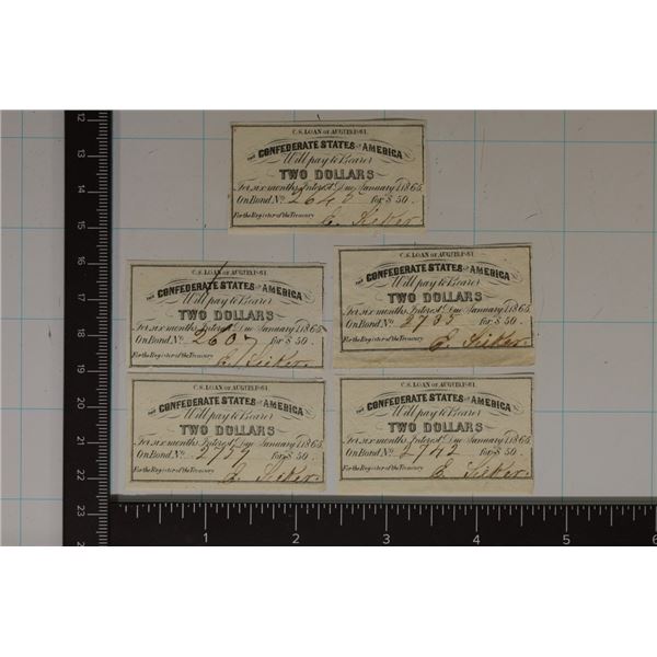 5-1861 CONFEDERATE STATES OF AMERICA $2 BOND