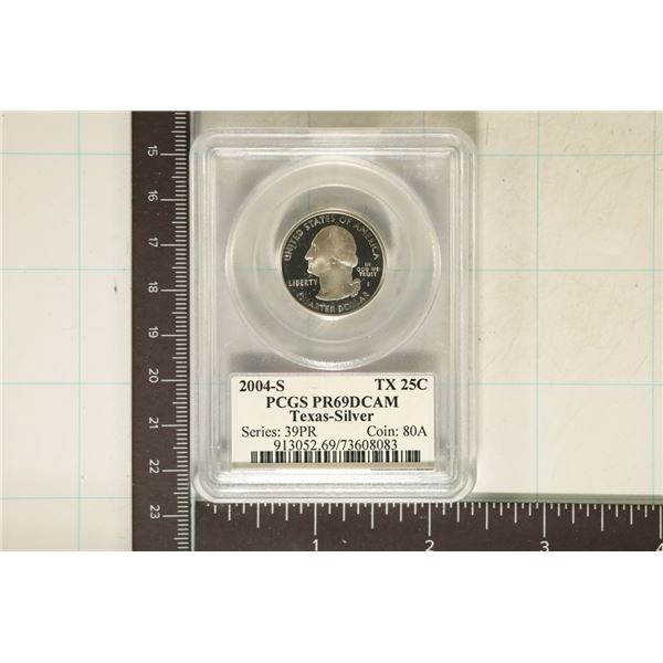 2004-S SILVER TEXAS QUARTER PCGS PR69 DCAM