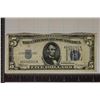 Image 1 : 1934 US $5 SILVER CERTIFICATE BLUE SEAL SMALL