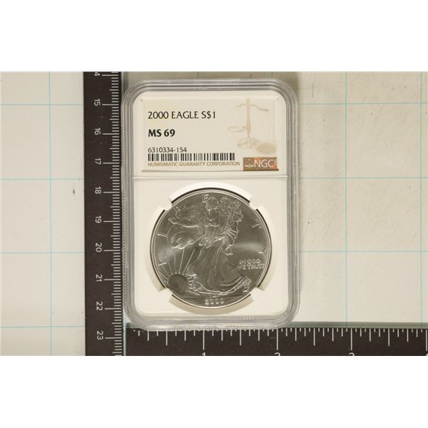 2000 AMERICAN SILVER EAGLE NGC MS69
