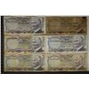 Image 1 : 6-TURKEY 5 LIRASI BILLS: 2-1930 & 4-1970