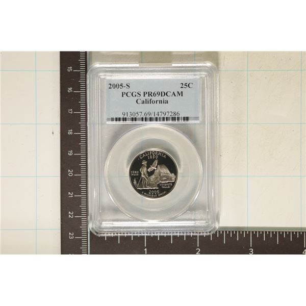2005-S CALIFORNIA QUARTER PCGS PR69 DCAM