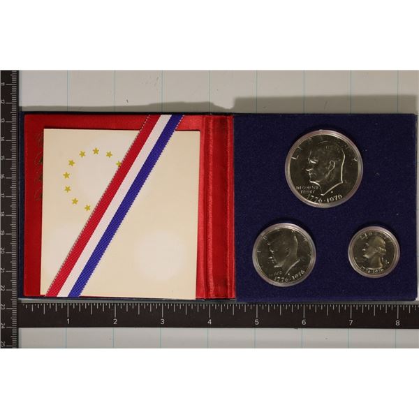 1976 SILVER 3 COIN BICENTENNIAL US SET