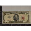 Image 1 : 1953-A US $5 STAR NOTE, RED SEAL