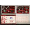 Image 1 : 2001 US SILVER PROOF SET (WITH BOX) & CERTIFICATE