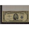 Image 1 : 1953-A US $5 SILVER CERTIFICATE STAR NOTE BLUE