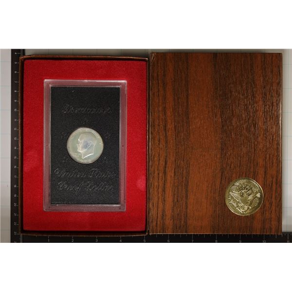 1972-S IKE SILVER DOLLAR (BROWN PACK) SOME