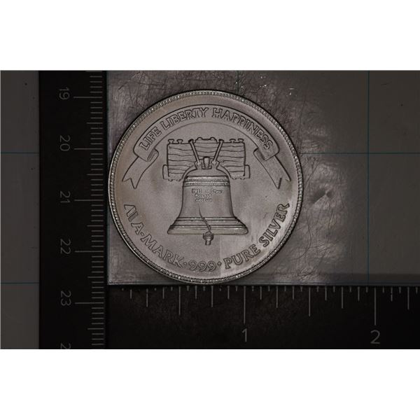 1 TROY OZ .999 FINE SILVER UNC ROUND, LIBERTY SILV