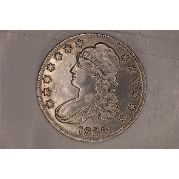 1834 SILVER CAPPED BUST HALF DOLLAR