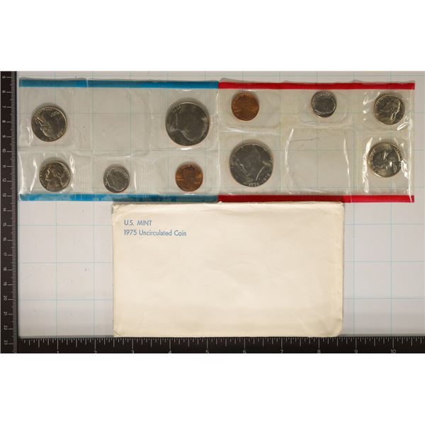 PARTIAL 1975 US MINT SET (UNC) P/D (WITH ENVELOPE)