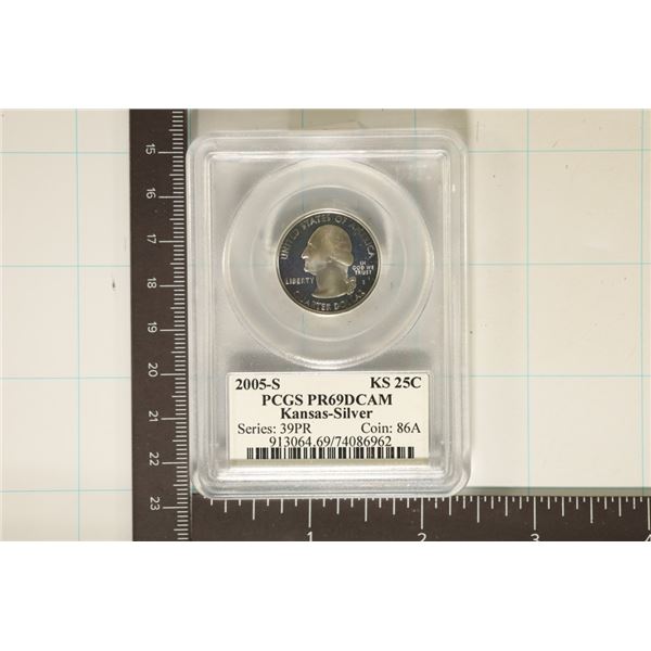2005-S SILVER KANSAS QUARTER PCGS PR69 DCAM