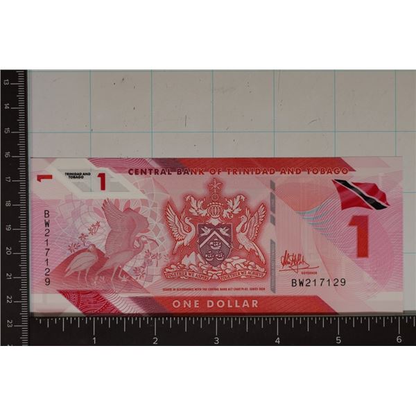 2020 TRINIDAD AND TOBAGO CU POLYMER ONE DOLLAR