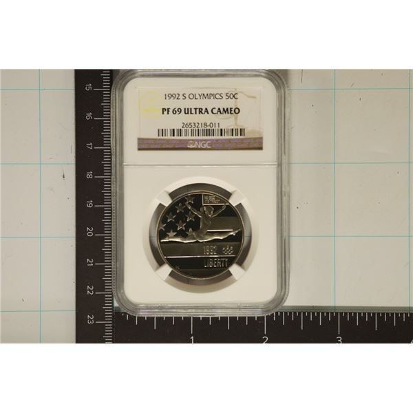 1992-S OLYMPIC US HALF DOLLAR NGC PF69 ULTRA CAMEO