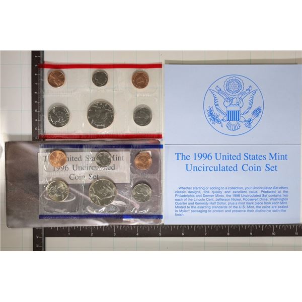 1996 US MINT SET (UNC) P/D (WITH ENVELOPE) AND