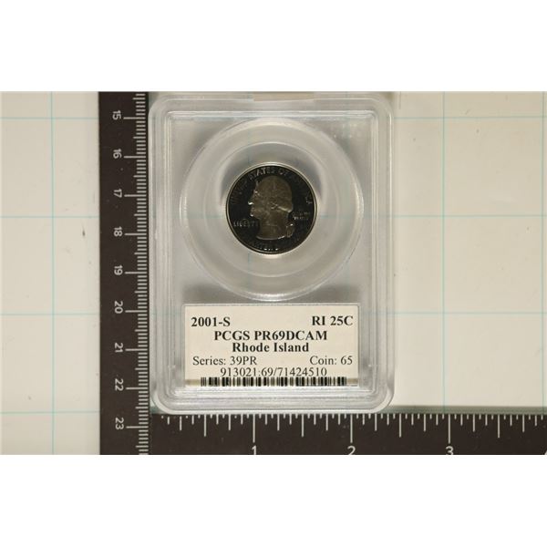 2001-S RHODE ISLAND QUARTER PCGS PR69 DCAM