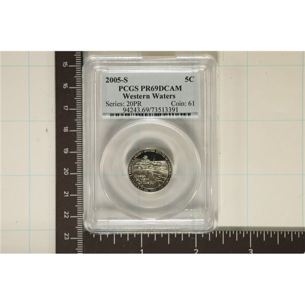 2005-S WESTERN WATERS NICKEL PCGS PR69 DCAM