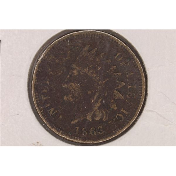 1863 COPPER NICKEL VAR. II INDIAN HEAD CENT VG