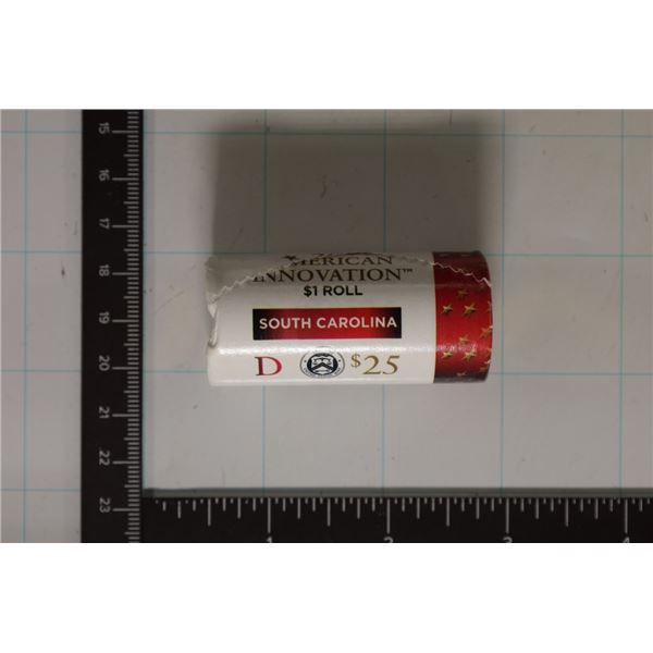 2020-D SOLID DATE $25 ROLL OF SOUTH CAROLINA