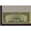Image 2 : STAR NOTE 1953A US $5 SILVER CERTIFICATE BLUE SEAL