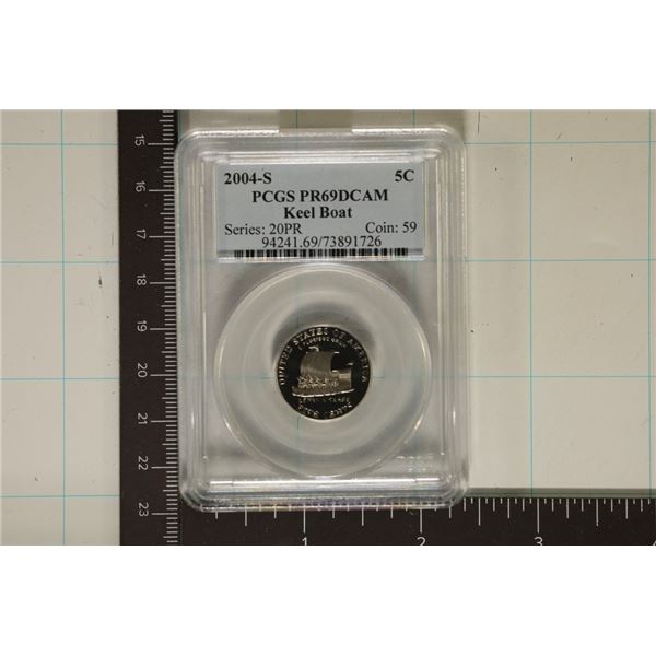2004-S KEELBOAT NICKEL PCGS PR69 DCAM