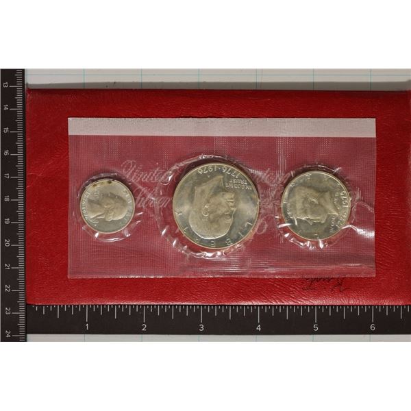 1976-S US BICENTENNIAL 3 COIN UNC SET IN ENVELOPE