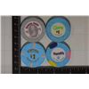 Image 1 : 4-$1 PLASTIC CASINO CHIPS: ORMBSY HOUSE,
